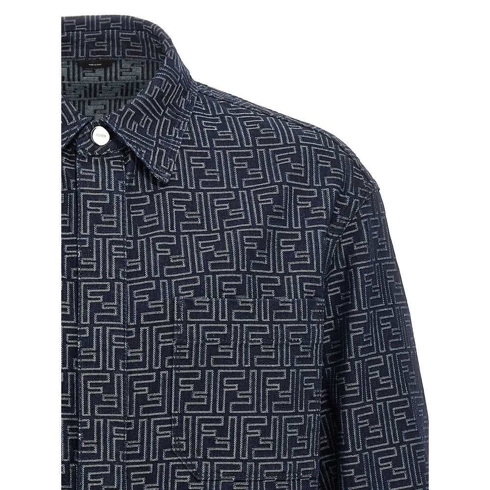 Fendi Blue Jackets - Shirt Jackets Men