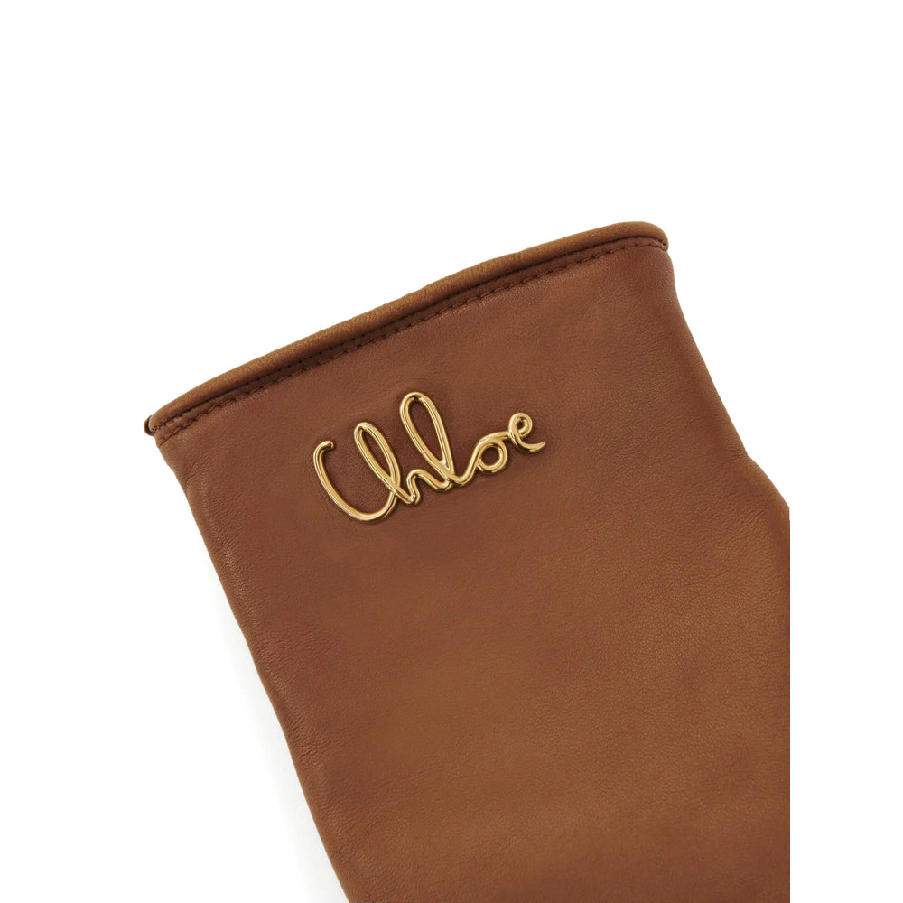 Chloé Brown Gloves Women