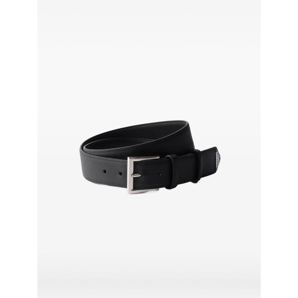 Prada Black Belts Men