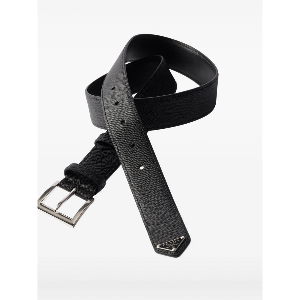 Prada Black Belts Men
