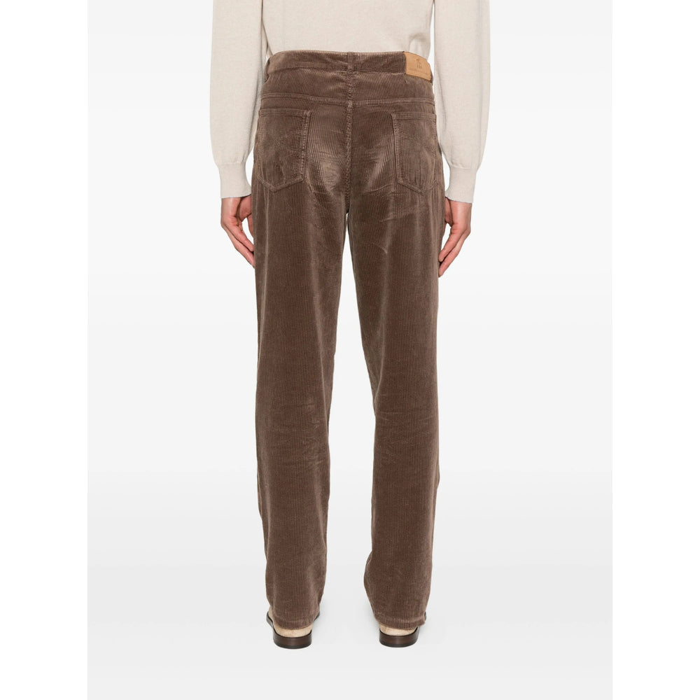 Brunello Cucinelli Brown Trousers - Regular & Straight-Leg Trousers Men