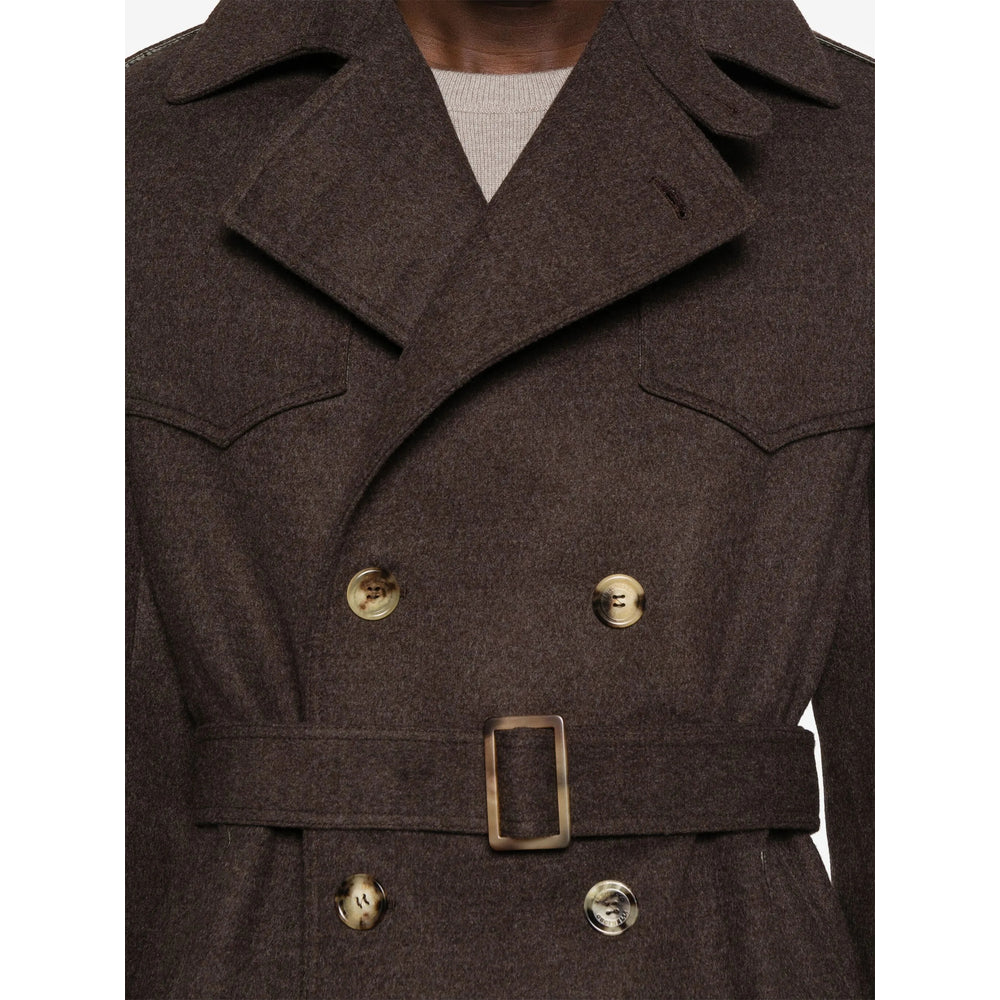 Brunello Cucinelli Brown Coats - Double Breasted Coats Men