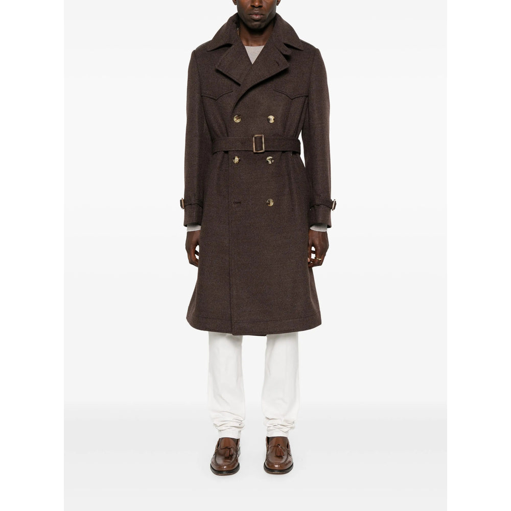 Brunello Cucinelli Brown Coats - Double Breasted Coats Men