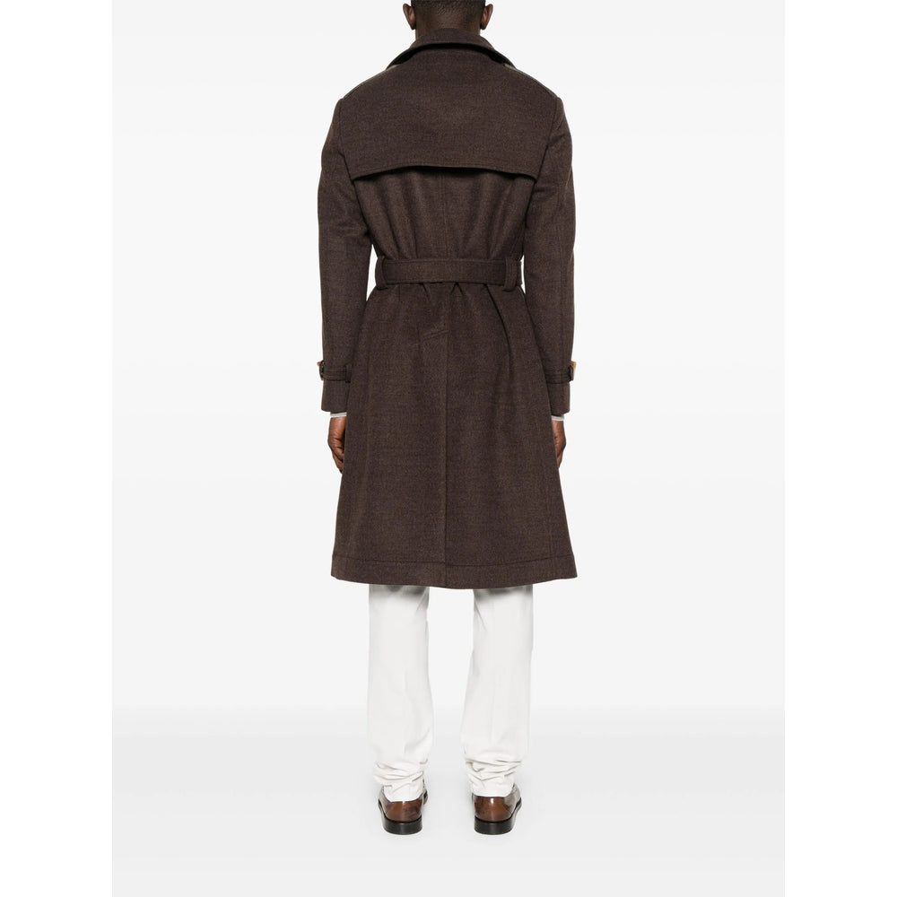 Brunello Cucinelli Brown Coats - Double Breasted Coats Men