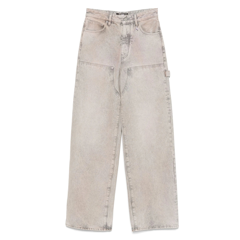 Amiri Neutrals Denim - Wide-Leg Jeans Women
