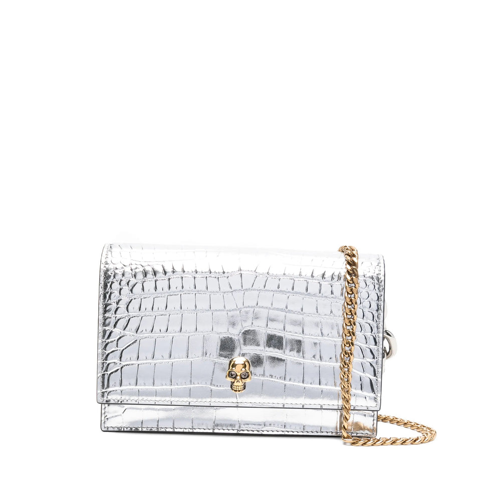 Alexander Mcqueen Silver Satchels & Cross Body Bags Women