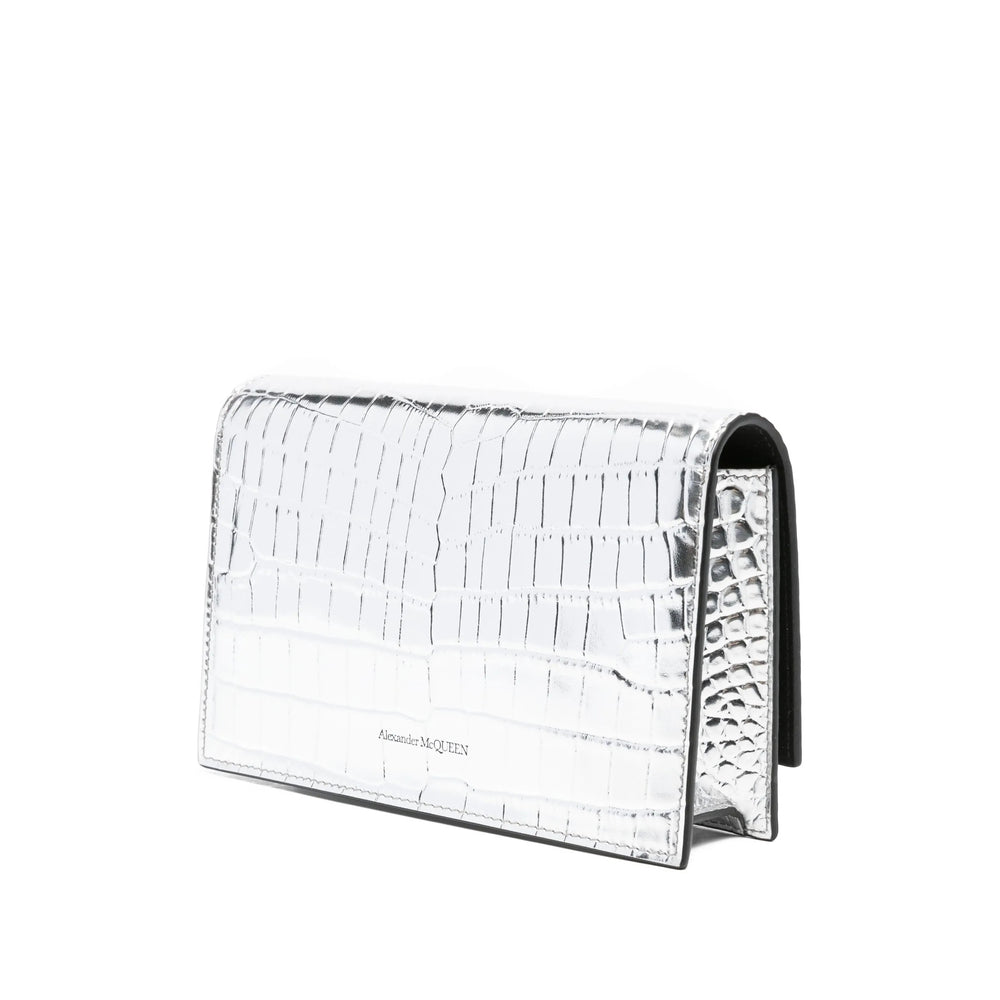 Alexander Mcqueen Silver Satchels & Cross Body Bags Women