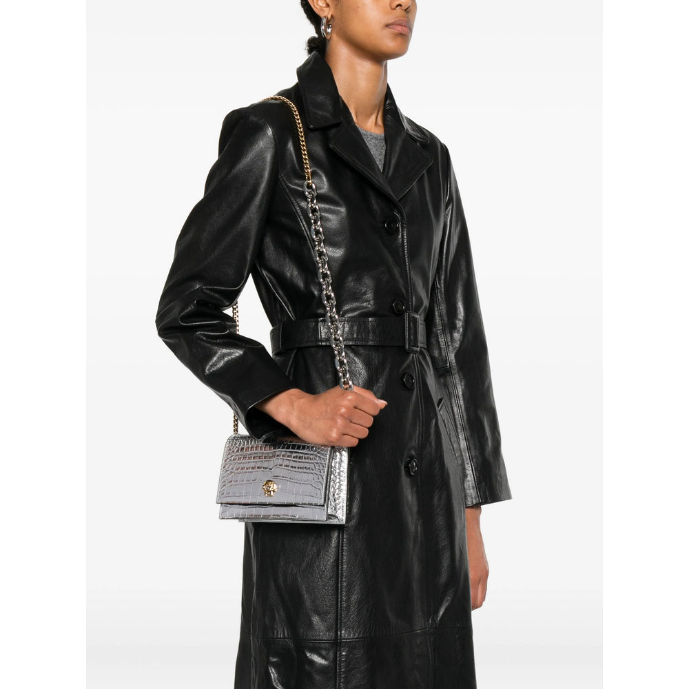 Alexander Mcqueen Silver Satchels & Cross Body Bags Women