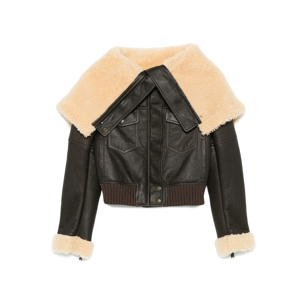 Alexander Mcqueen Brown Jackets - Leather Jackets Women