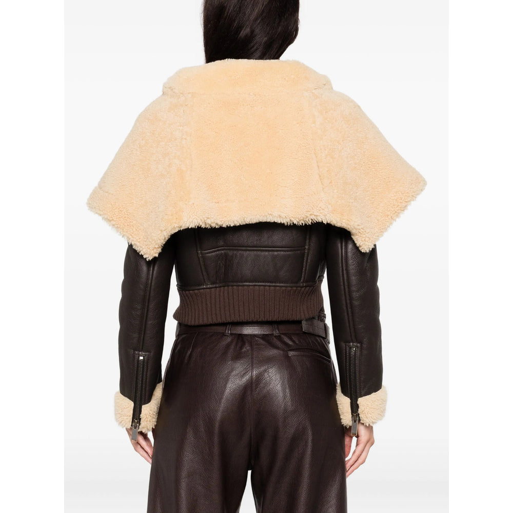 Alexander Mcqueen Brown Jackets - Leather Jackets Women