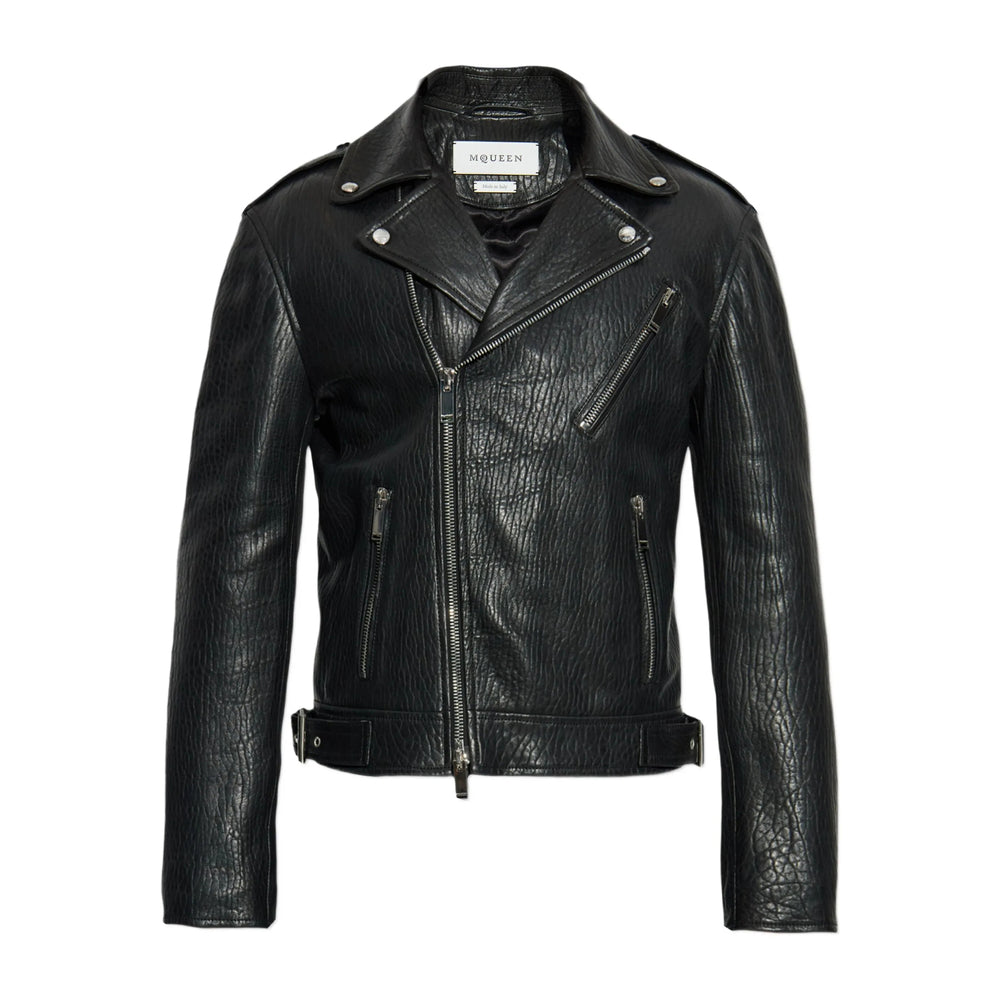 Alexander Mcqueen Black Jackets - Biker Jackets Men