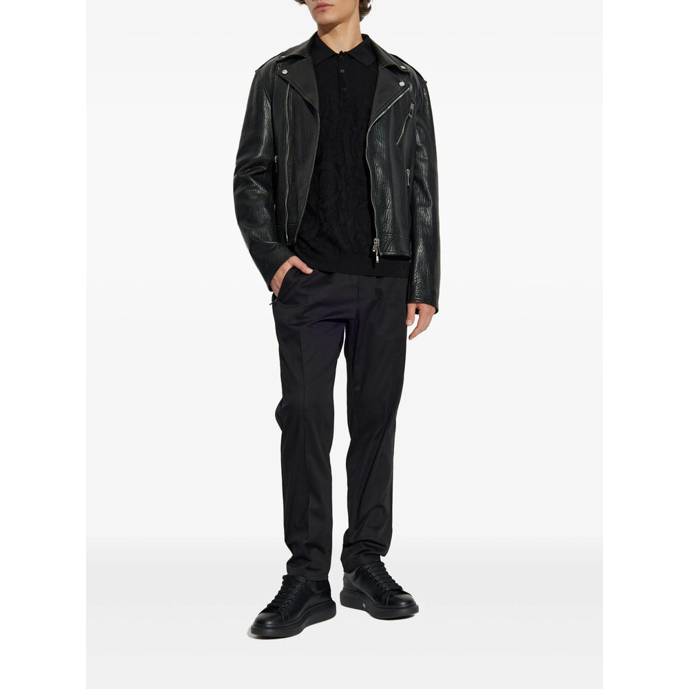 Alexander Mcqueen Black Jackets - Biker Jackets Men