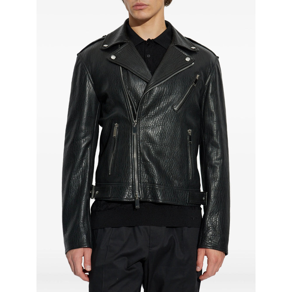 Alexander Mcqueen Black Jackets - Biker Jackets Men