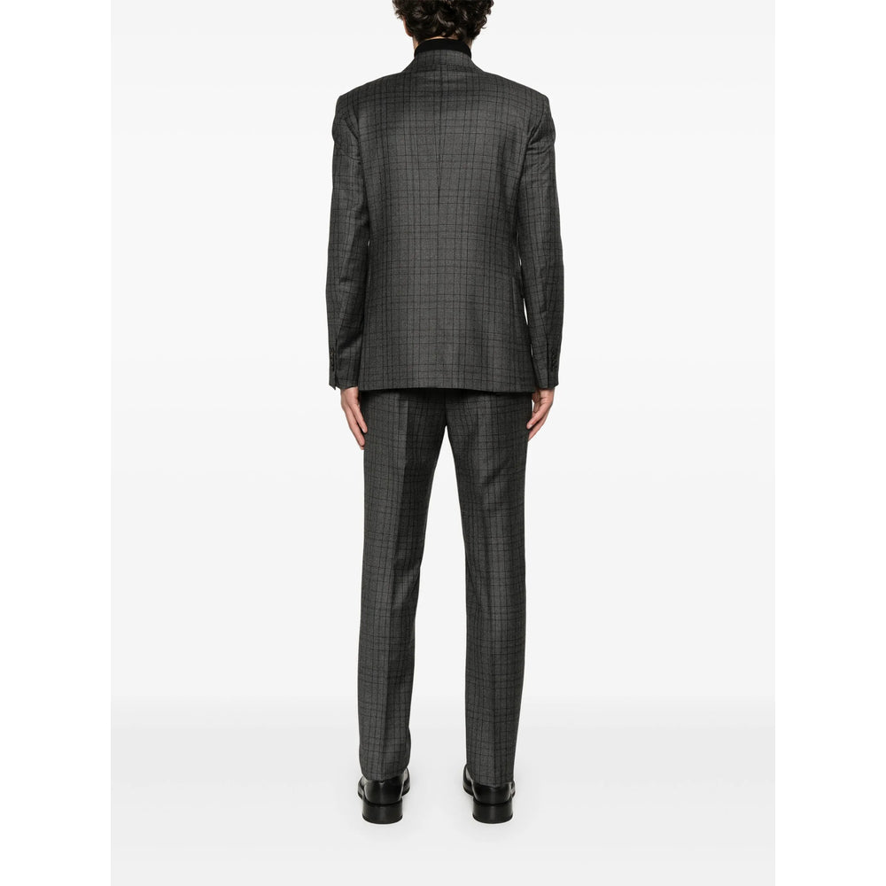 Tagliatore Grey Suits - Double  Breasted Suits Men