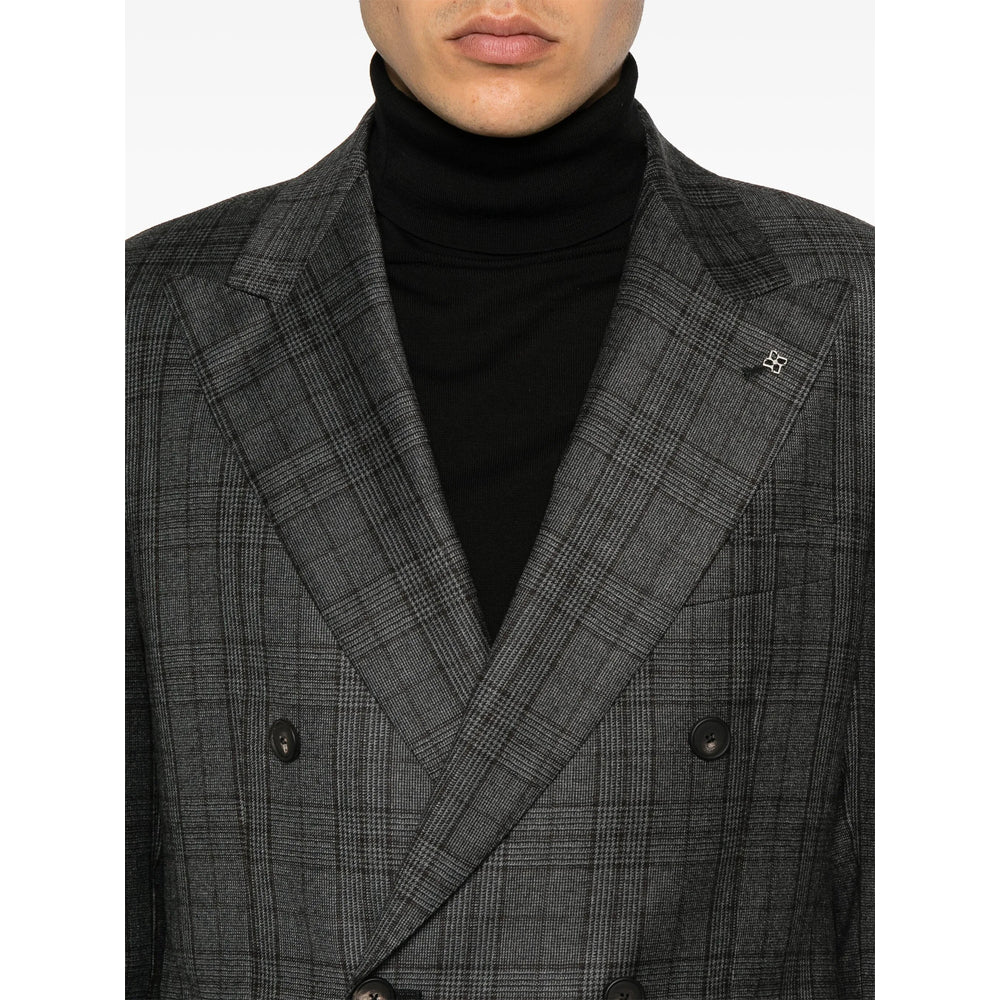 Tagliatore Grey Suits - Double  Breasted Suits Men