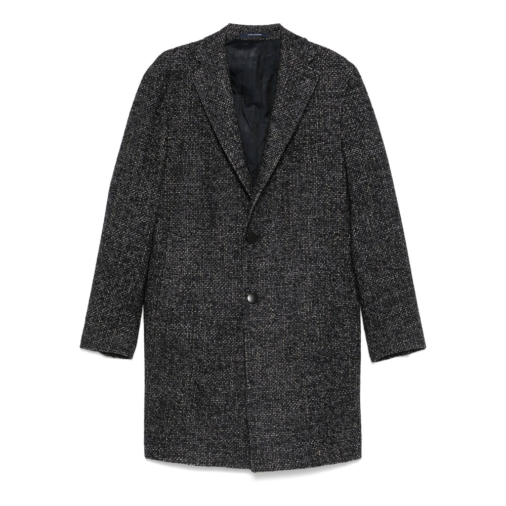 Tagliatore Black Coats - Single Breasted Coats Men