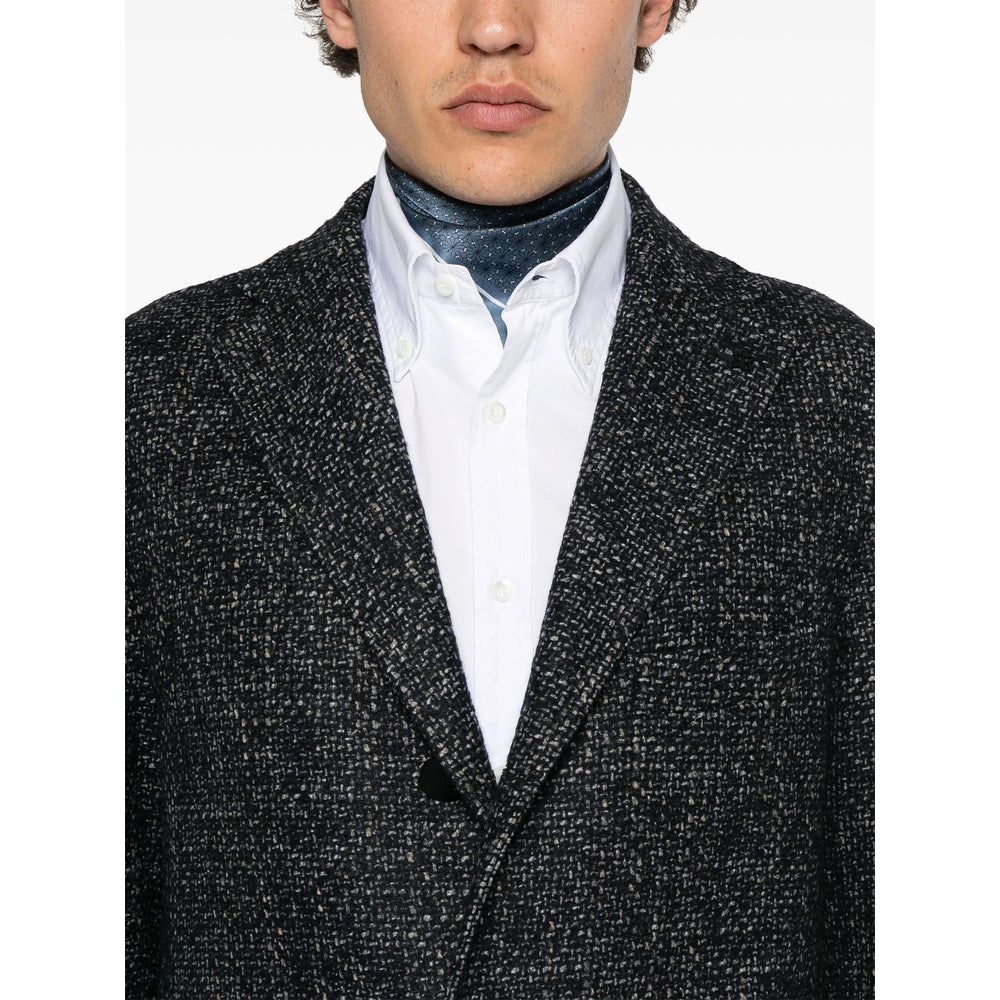 Tagliatore Black Coats - Single Breasted Coats Men