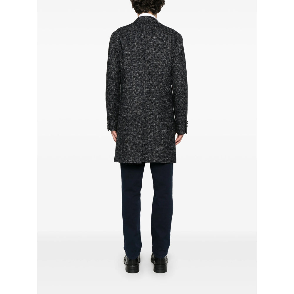 Tagliatore Black Coats - Single Breasted Coats Men