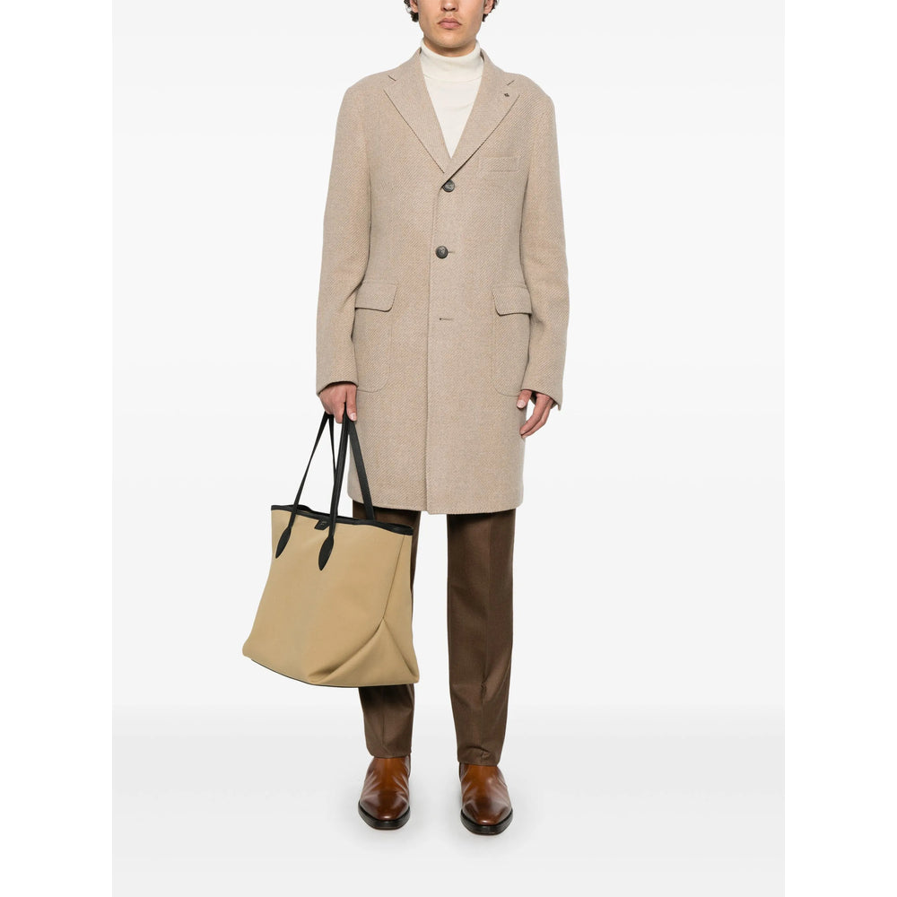 Tagliatore Neutrals Coats - Single Breasted Coats Men
