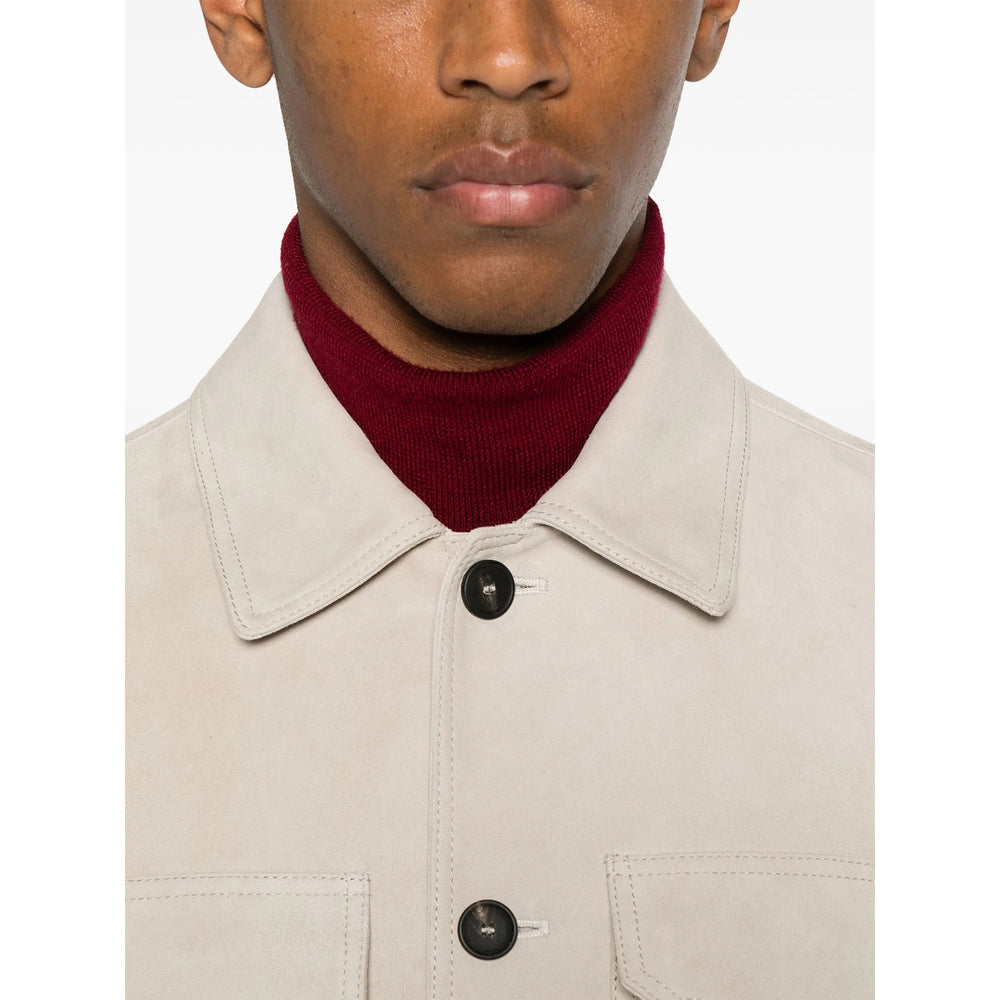 Tagliatore Neutrals Jackets - Leather Jackets Men