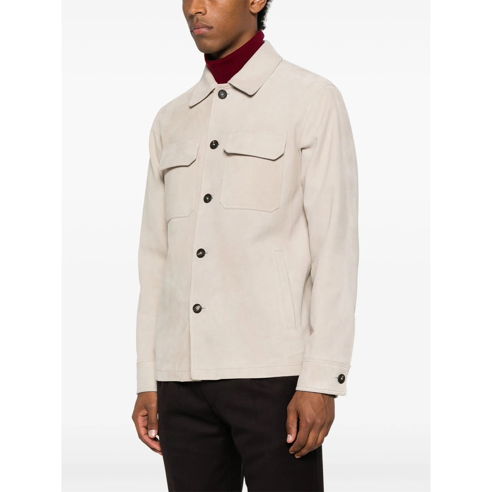 Tagliatore Neutrals Jackets - Leather Jackets Men