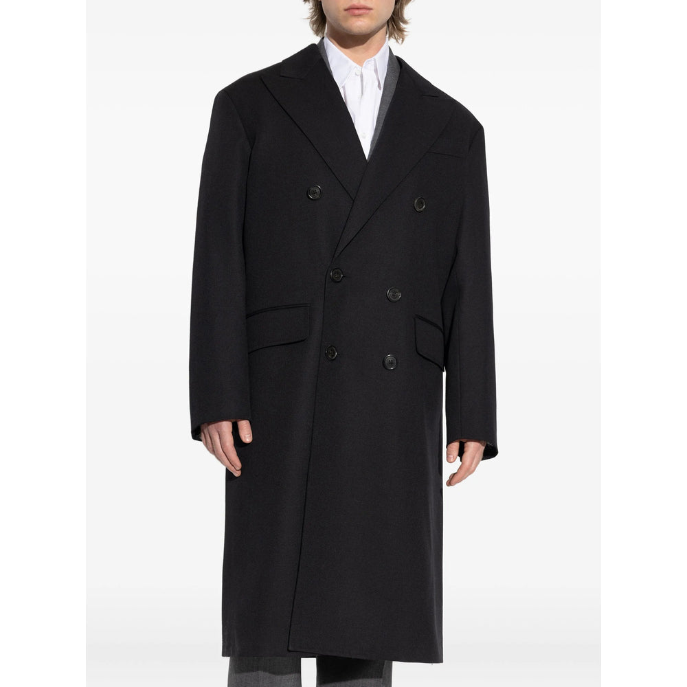 Dsquared2 Black Coats - Double Breasted Coats Men