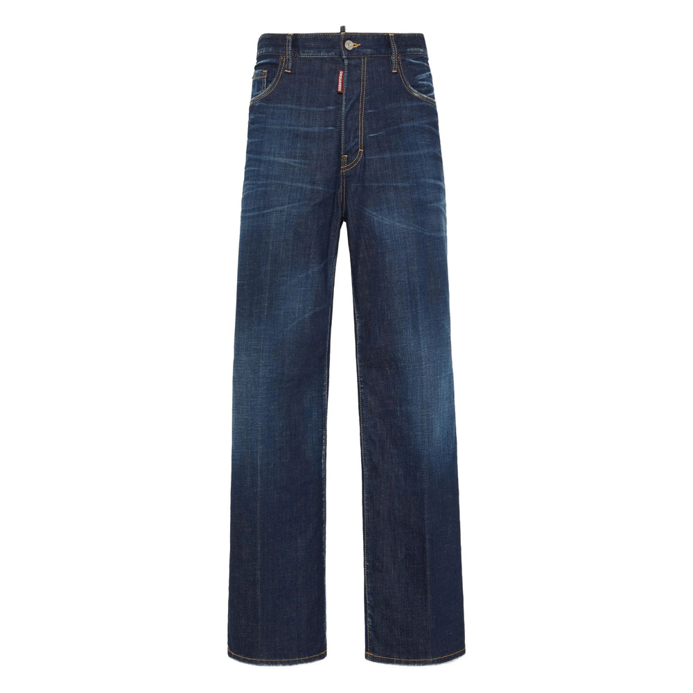 Dsquared2 Blue Denim - Wide-Leg Jeans Men