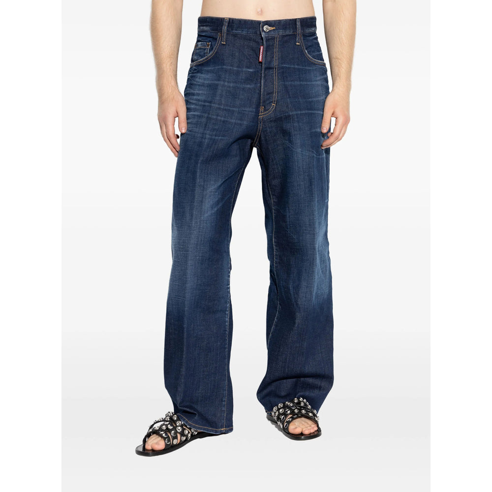 Dsquared2 Blue Denim - Wide-Leg Jeans Men