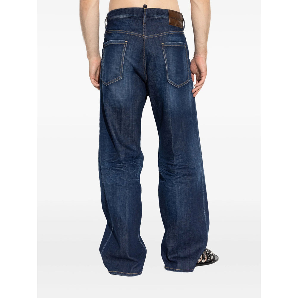 Dsquared2 Blue Denim - Wide-Leg Jeans Men