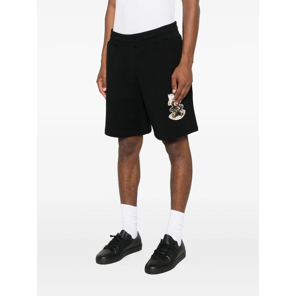 Moschino Black Shorts - Track & Running Shorts Men