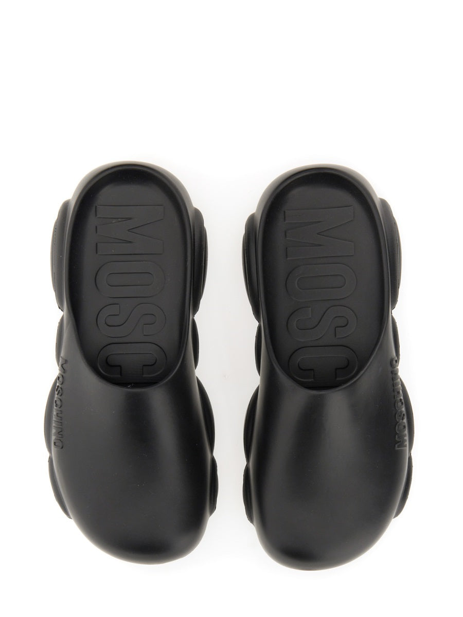 Moschino Women Rubber Teddy Sole Mules