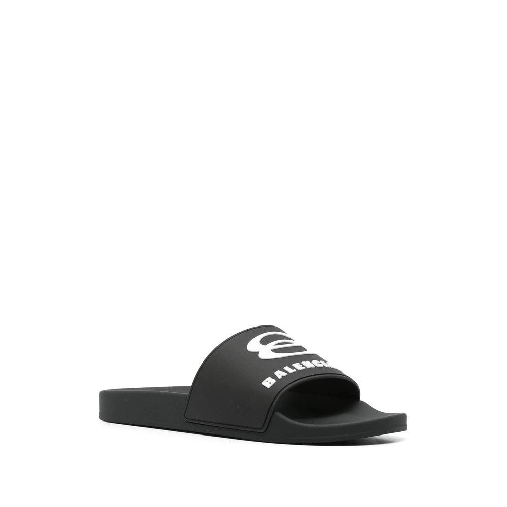 Balenciaga Black Flip-Flops & Slides Men