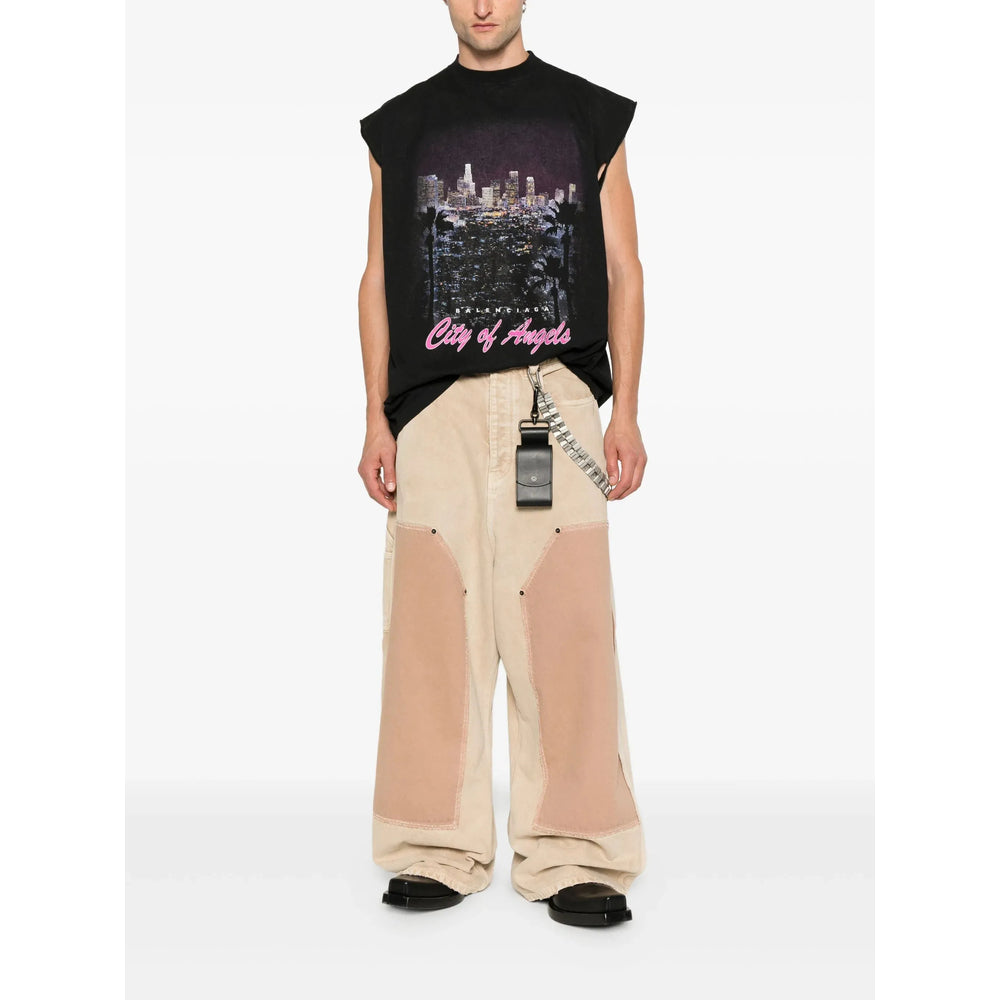 Balenciaga Neutrals Trousers - Wide-Leg Trousers Men