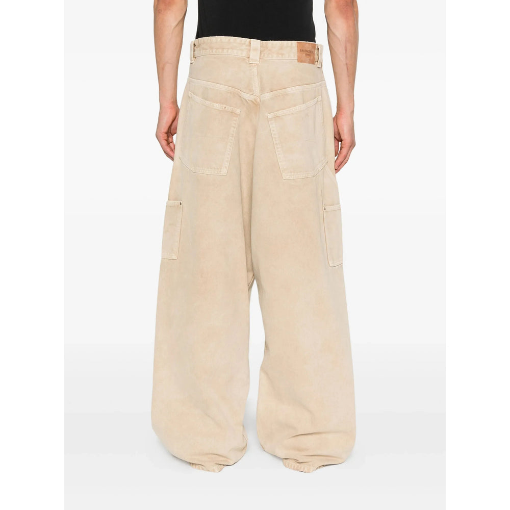 Balenciaga Neutrals Trousers - Wide-Leg Trousers Men