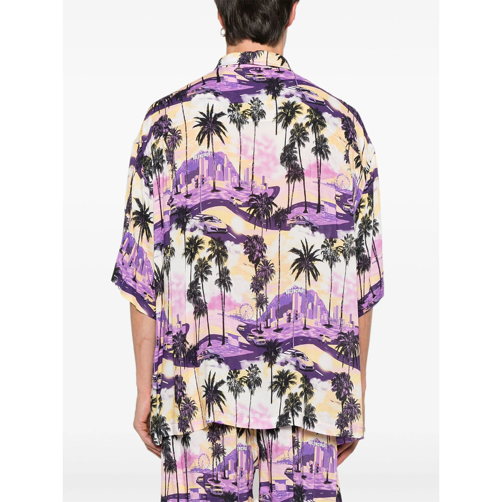 Balenciaga Purple Shirts Men
