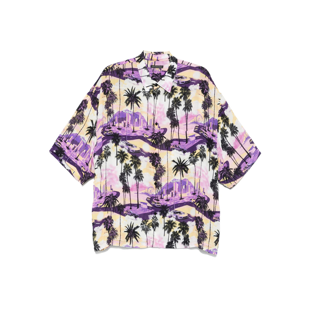 Balenciaga Purple Shirts Men