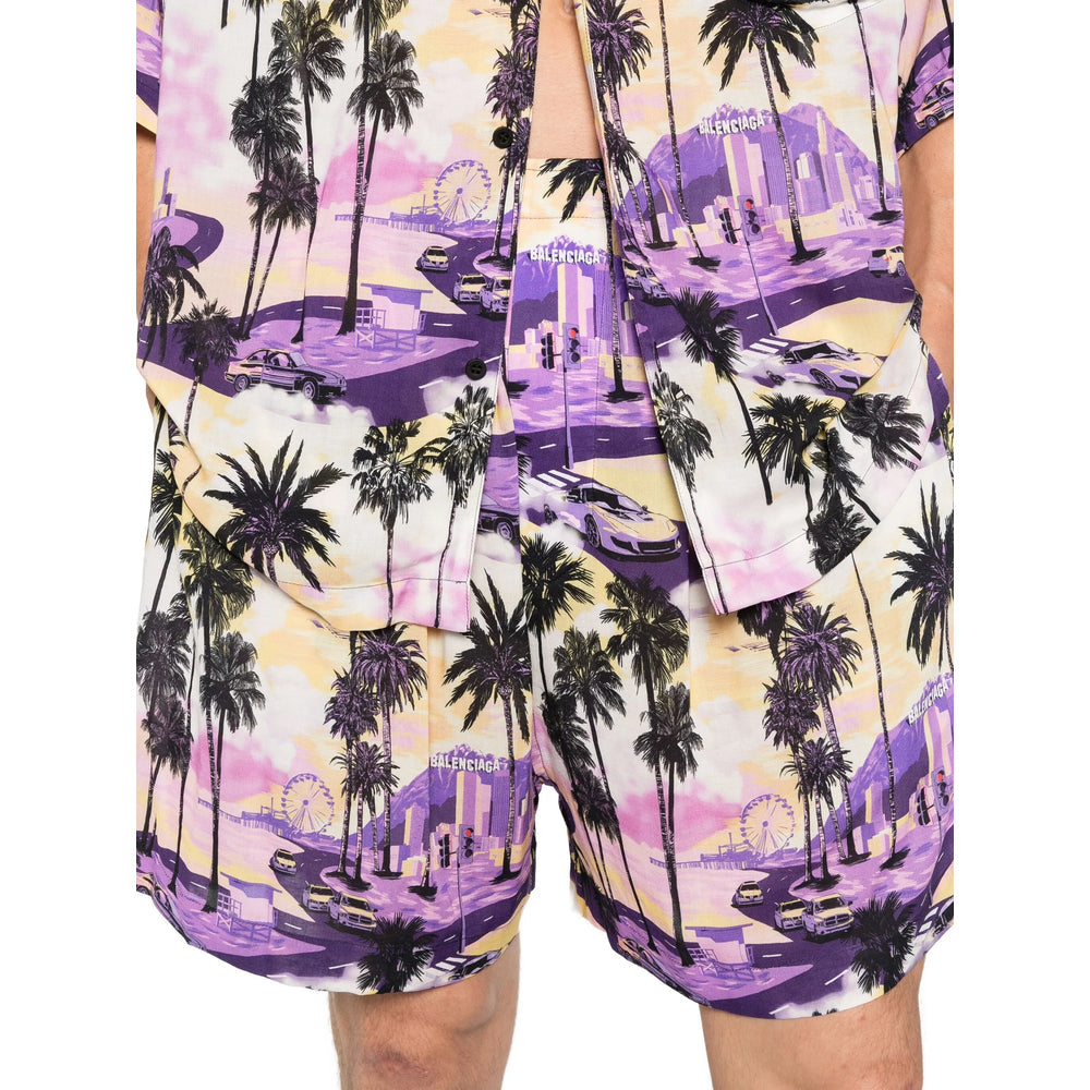 Balenciaga Purple Shorts - Bermuda Shorts Men