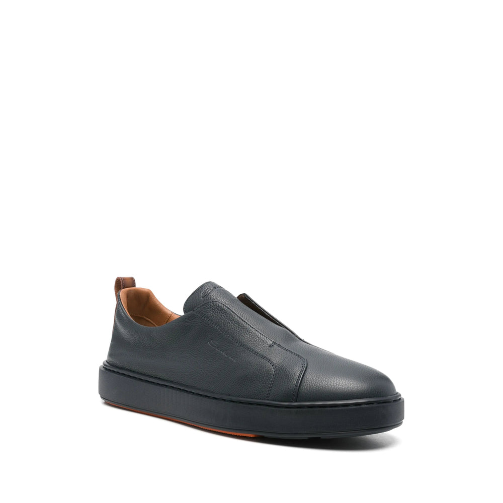 Santoni Blue Trainers - Low-Tops Men