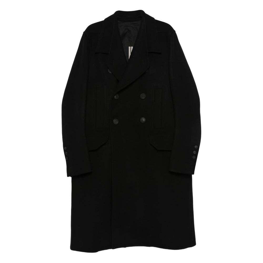 Rick Owens Black Coats - Double Breasted Coats Men