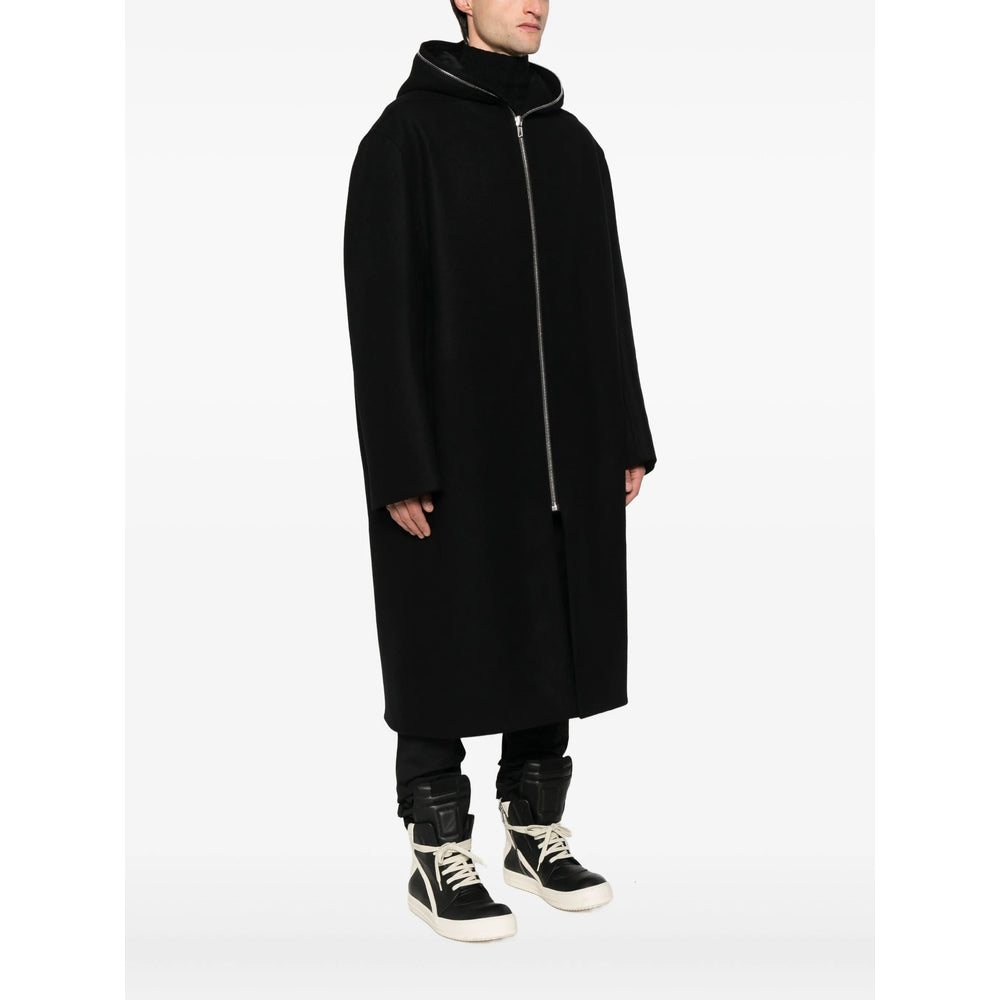 Rick Owens Black Coats - Raincoats Men