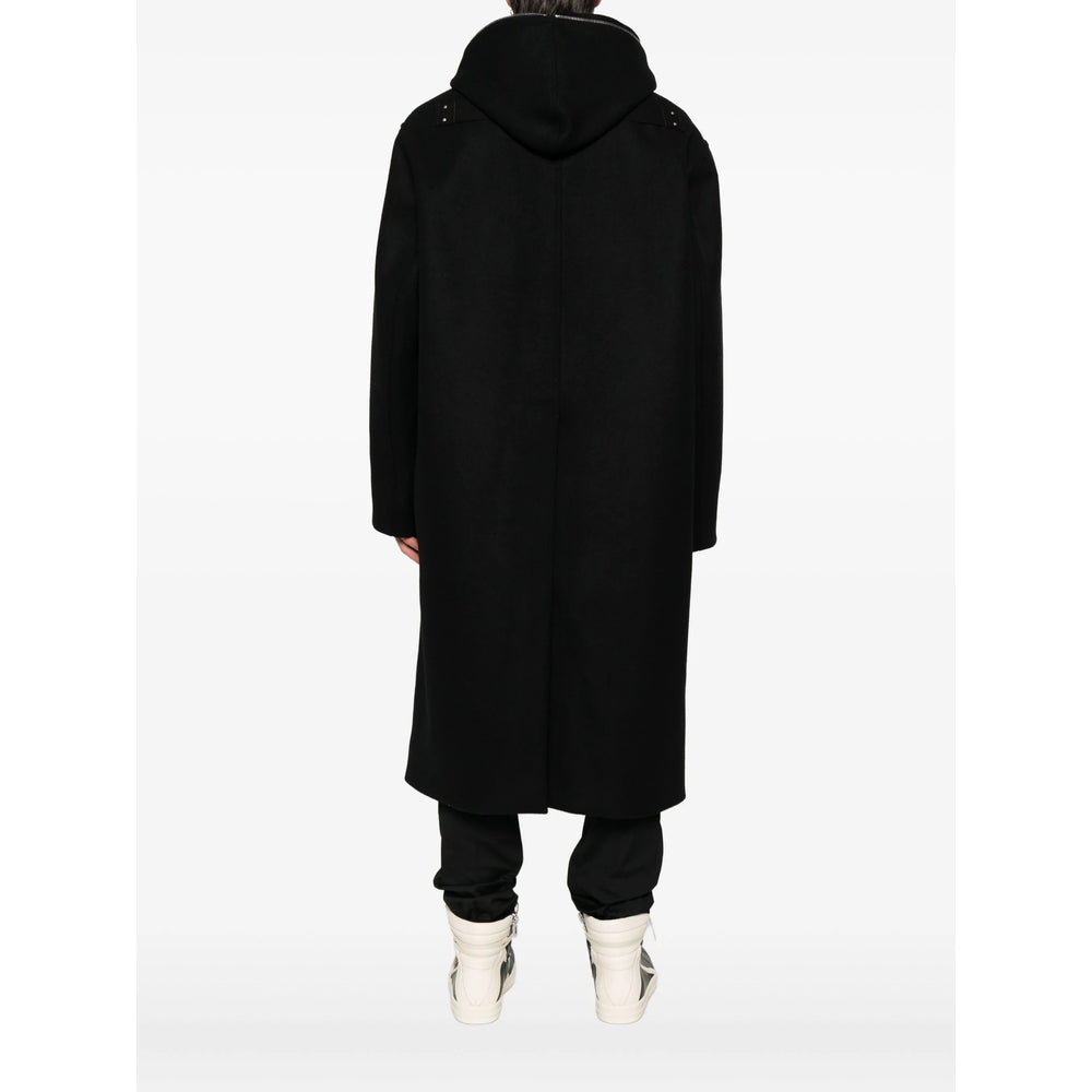 Rick Owens Black Coats - Raincoats Men