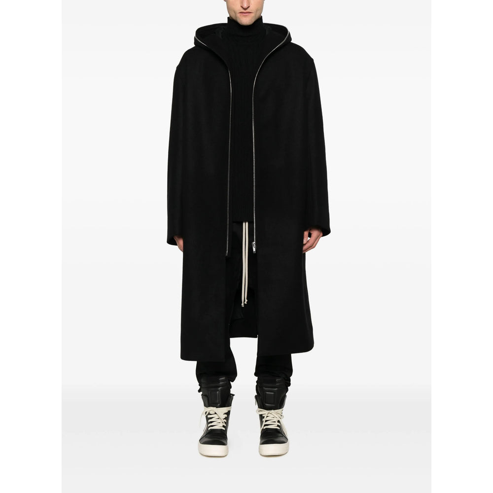 Rick Owens Black Coats - Raincoats Men