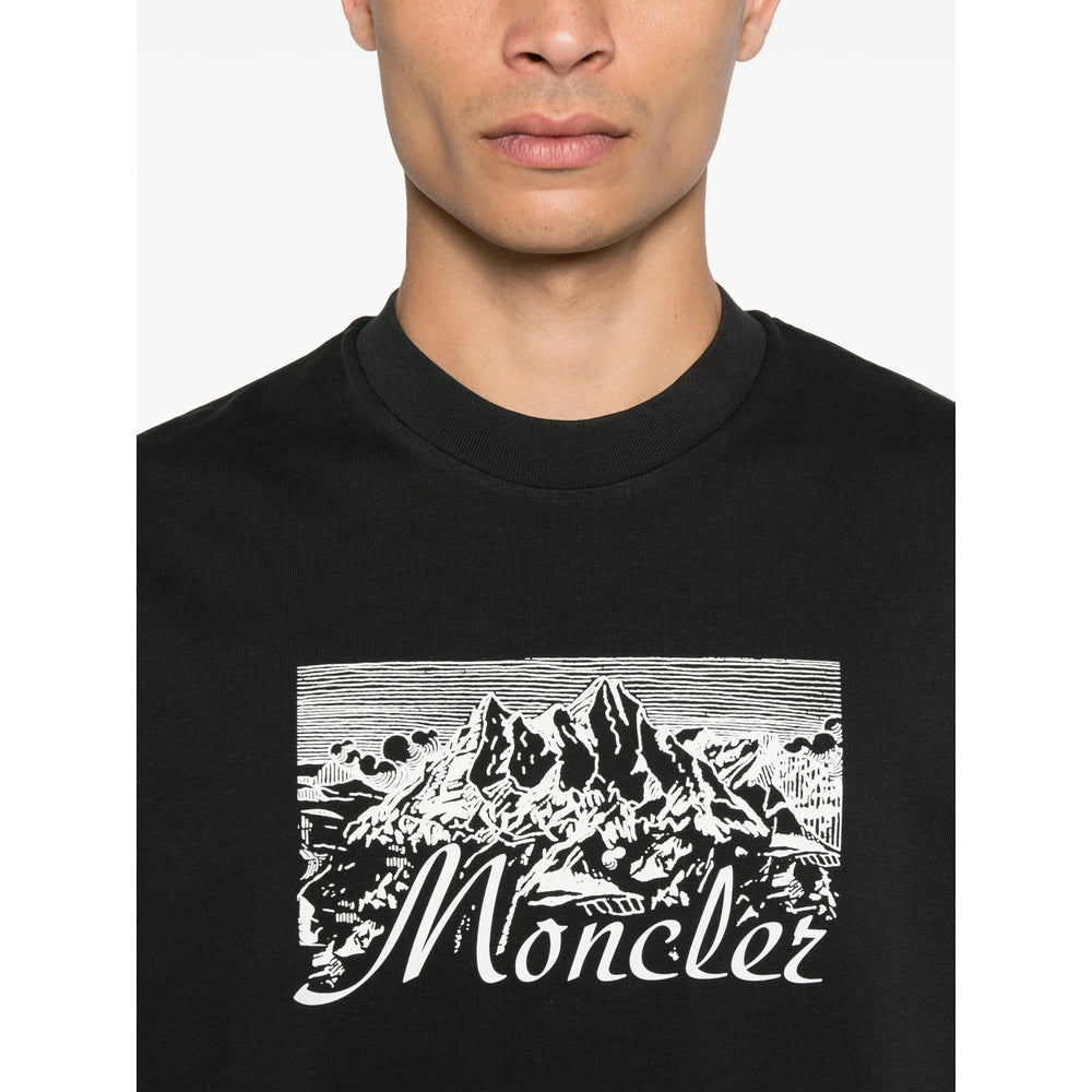Moncler Black T-Shirts & Vests - T-Shirts Men