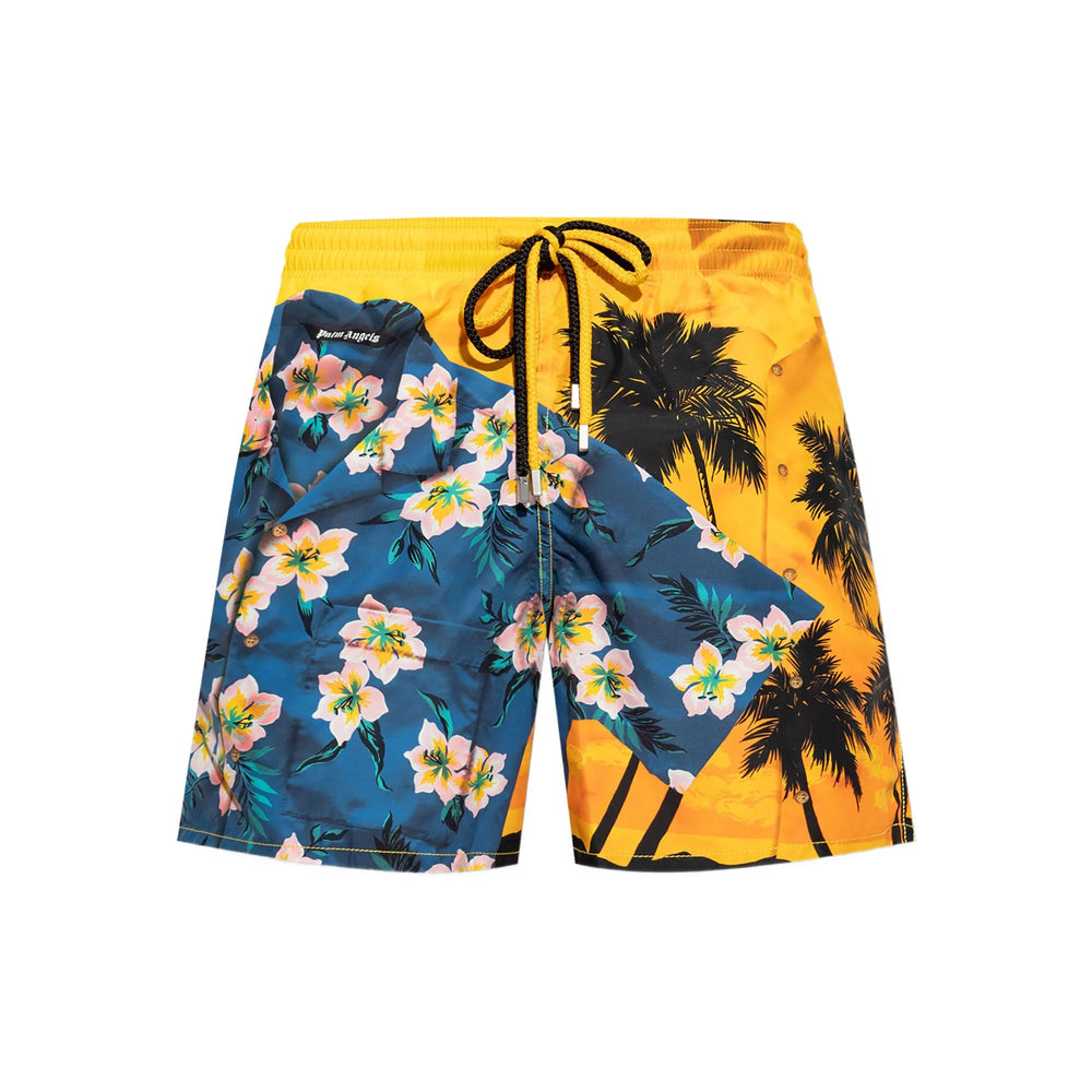 Palm Angels Blue Beachwear - Swim Shorts Men