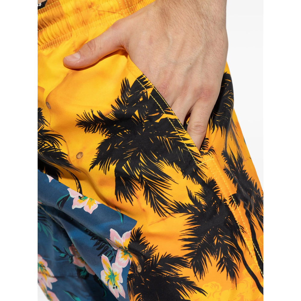 Palm Angels Blue Beachwear - Swim Shorts Men