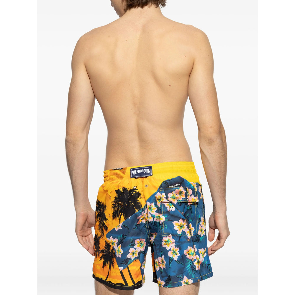 Palm Angels Blue Beachwear - Swim Shorts Men