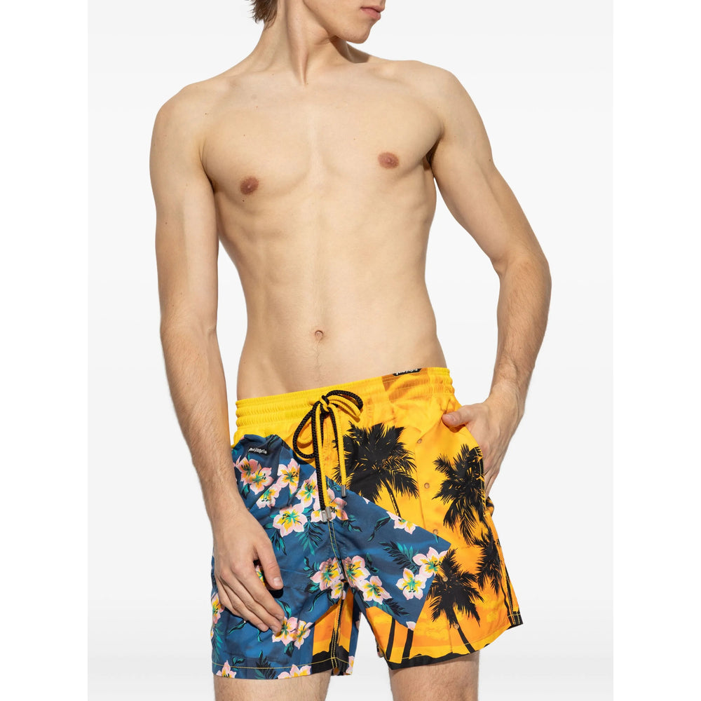 Palm Angels Blue Beachwear - Swim Shorts Men