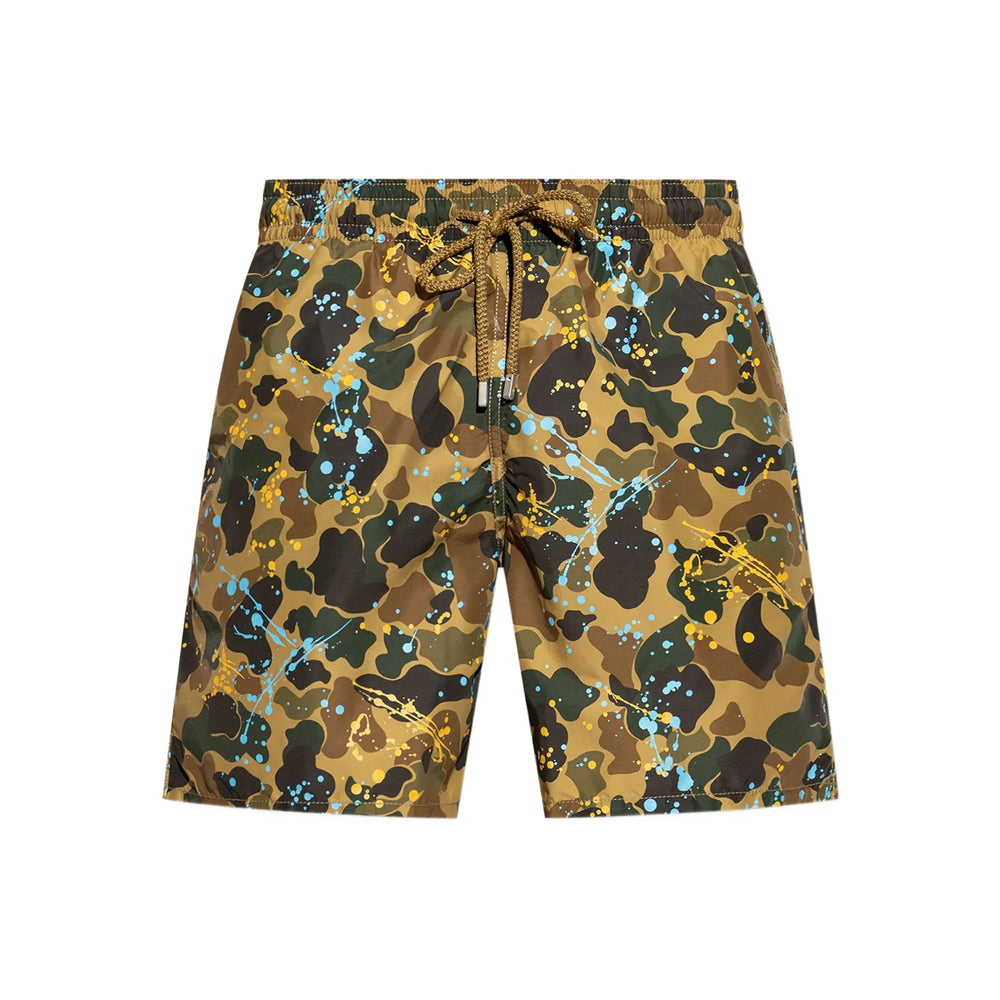 Palm Angels Brown Beachwear - Swim Shorts Men
