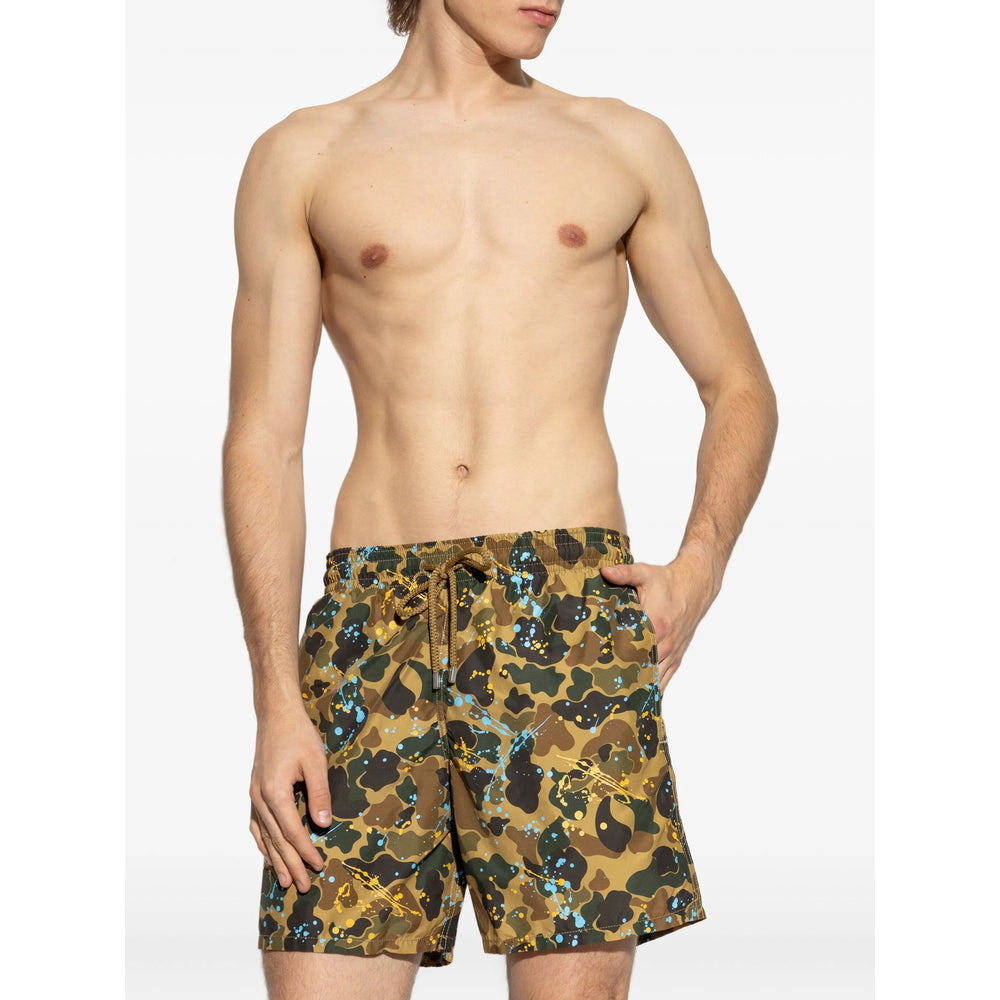 Palm Angels Brown Beachwear - Swim Shorts Men