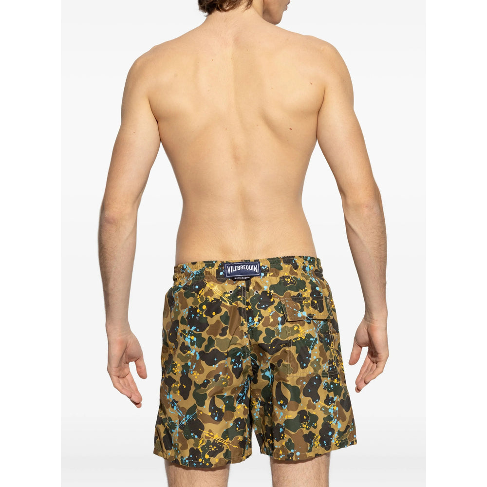 Palm Angels Brown Beachwear - Swim Shorts Men